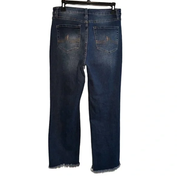 California Vintage | Women Straight Leg Frayed Hem Distressed Jean Pant  11/30 - Picture 3 of 10